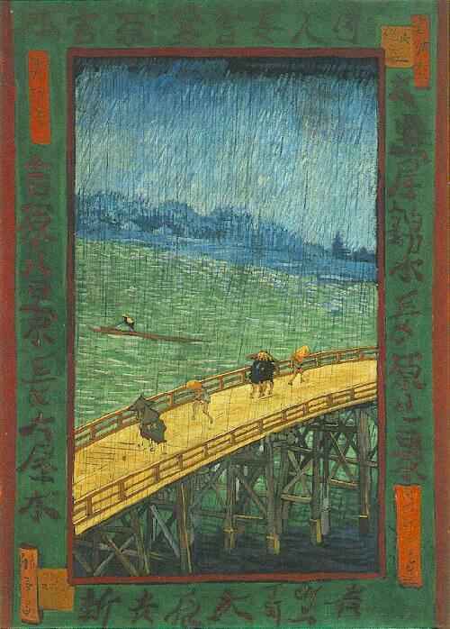 Bridge in the Rain (after Hiroshige) by Van Gogh